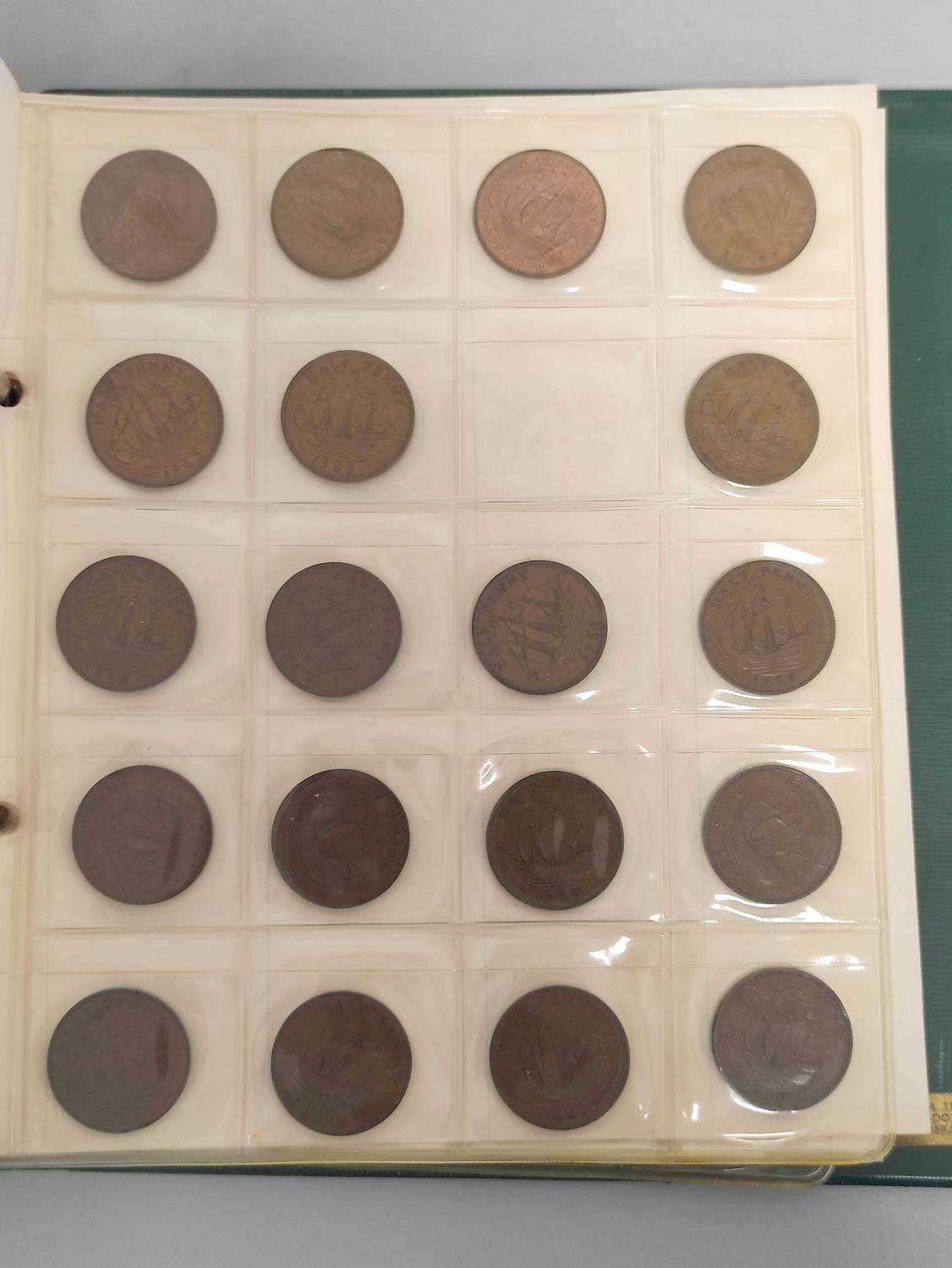 Two folders of British coinage ascending from pennies to shillings and to include Victorian- - Image 12 of 12