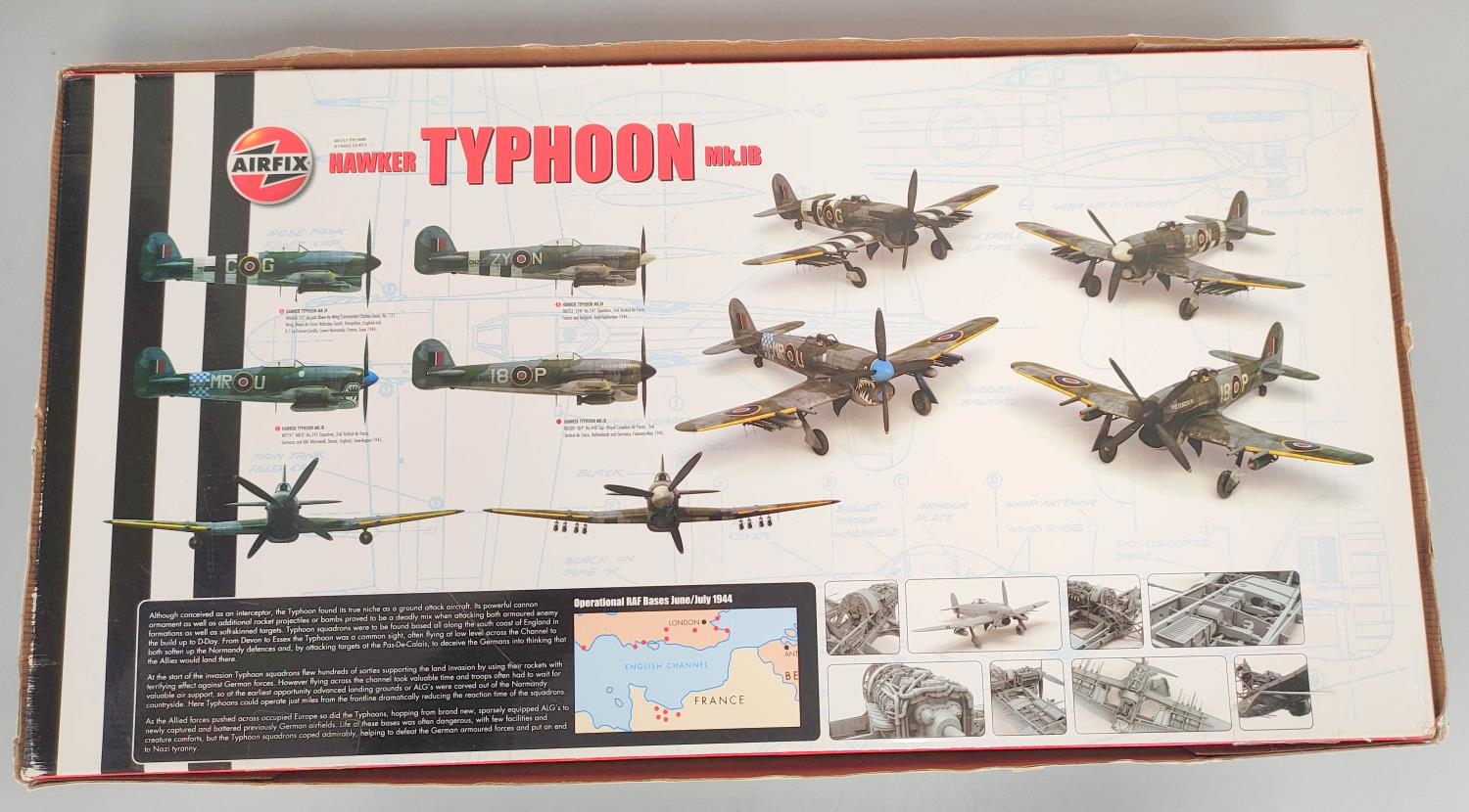 Airfix. Boxed 1:24 scale Hawker Typhoon Mk IB D-Day Anniversary 1944-2014 model. Kit no. A19002. - Image 7 of 7