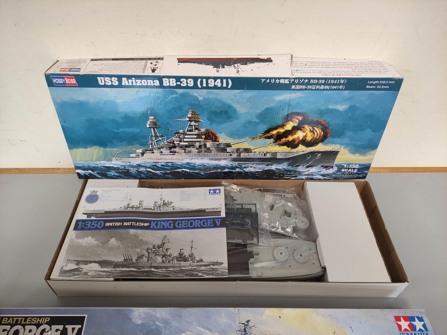 Two boxed 1:350 scale model ships to include a Tamiya British Battleship King George V No.10, and - Image 2 of 6