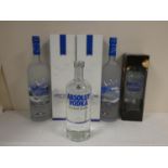 Four bottles of vodka to include two bottles of GREY GOOSE 40% abv 1 litre boxed and two bottle of