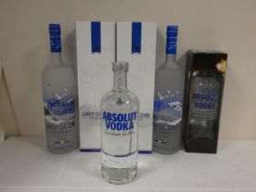 Four bottles of vodka to include two bottles of GREY GOOSE 40% abv 1 litre boxed and two bottle of