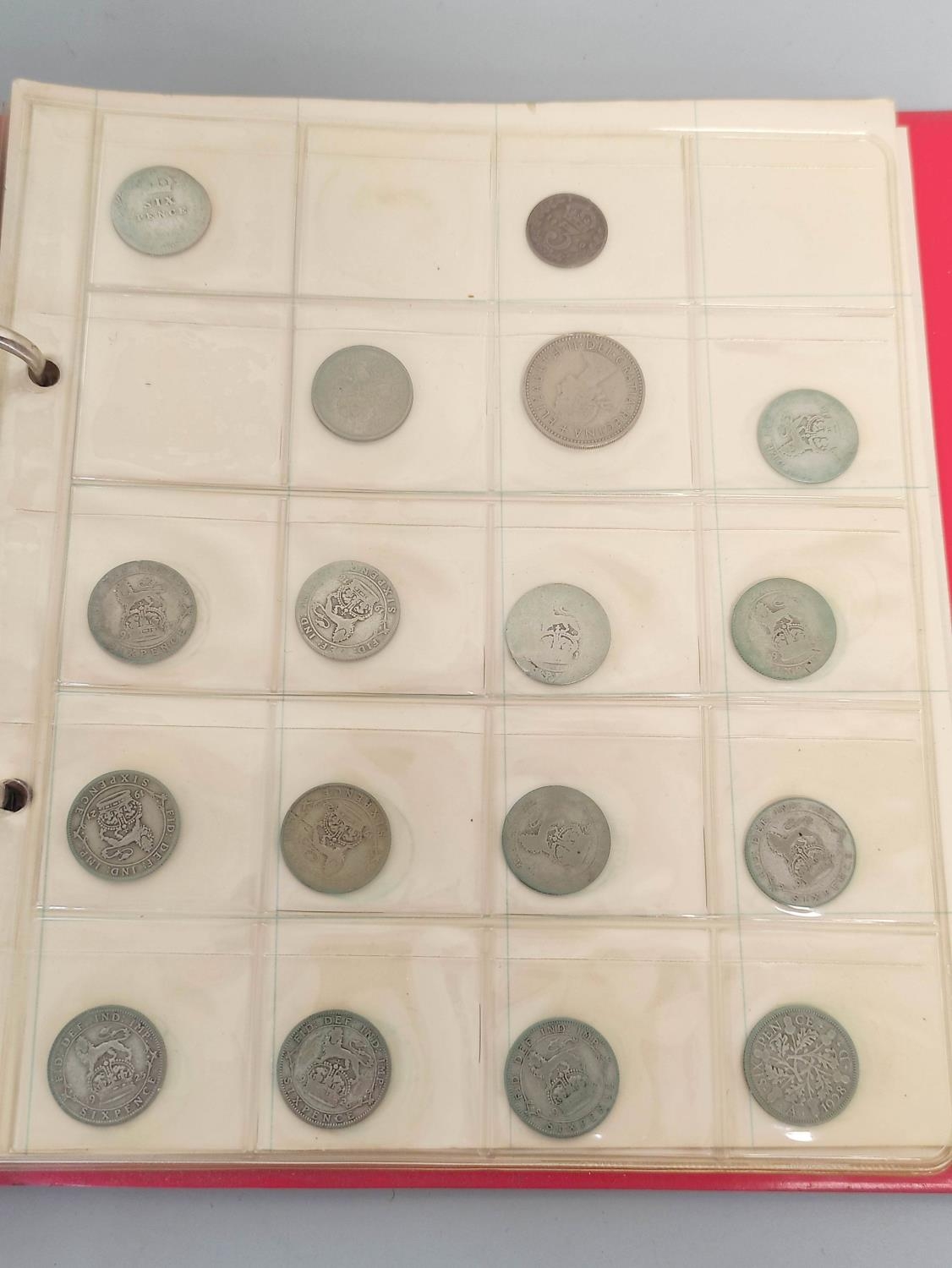 Two folders of British coinage ascending from pennies to shillings and to include Victorian- - Image 9 of 12