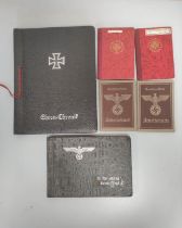 German Third Reich collectables to include an Ehren Chronik (honour chronicle), a postcard album,