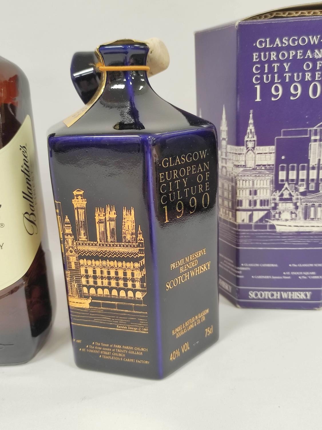 Glasgow European City of Culture 1990 premium reserve blended Scotch whisky, Blended & bottled in - Image 2 of 5