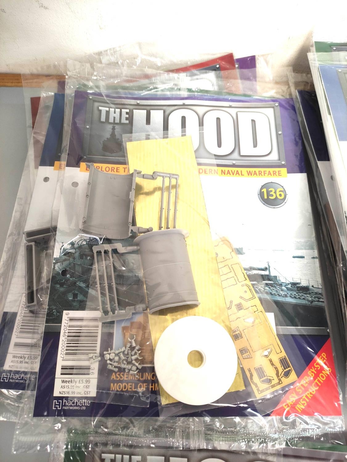 Hachette Partworks. HMS Hood 1:200 scale construction magazines issues 23, 42-44 & 113-140. - Image 5 of 6