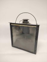 Railway lamp "The Adlake non sweating lamp" for LMS, contained in black painted carry case,