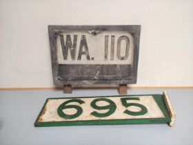 Southern Railway enamel sign, red lettering on a white ground, inscribed ''Southern Railway Don't