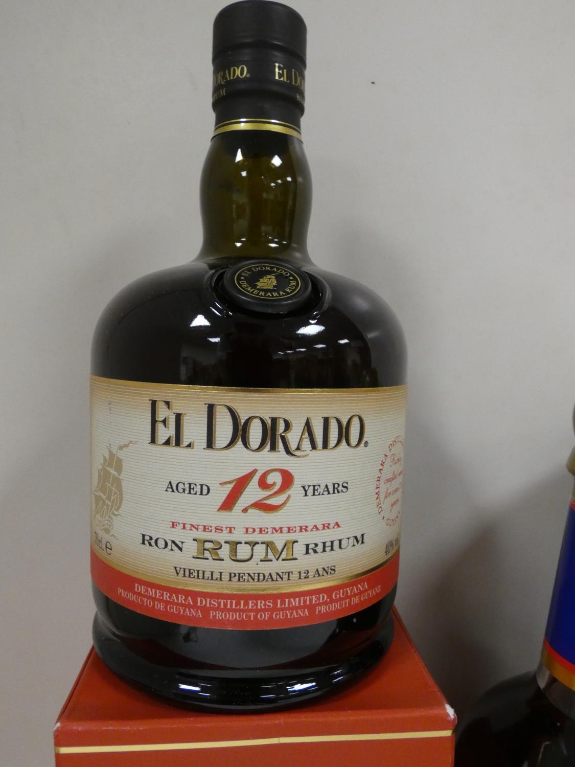 Three bottles of rum to include EL DORADO 12 year old 70cl 40% abv. boxed, PRUSSER'S 47.74% abv. - Image 2 of 4