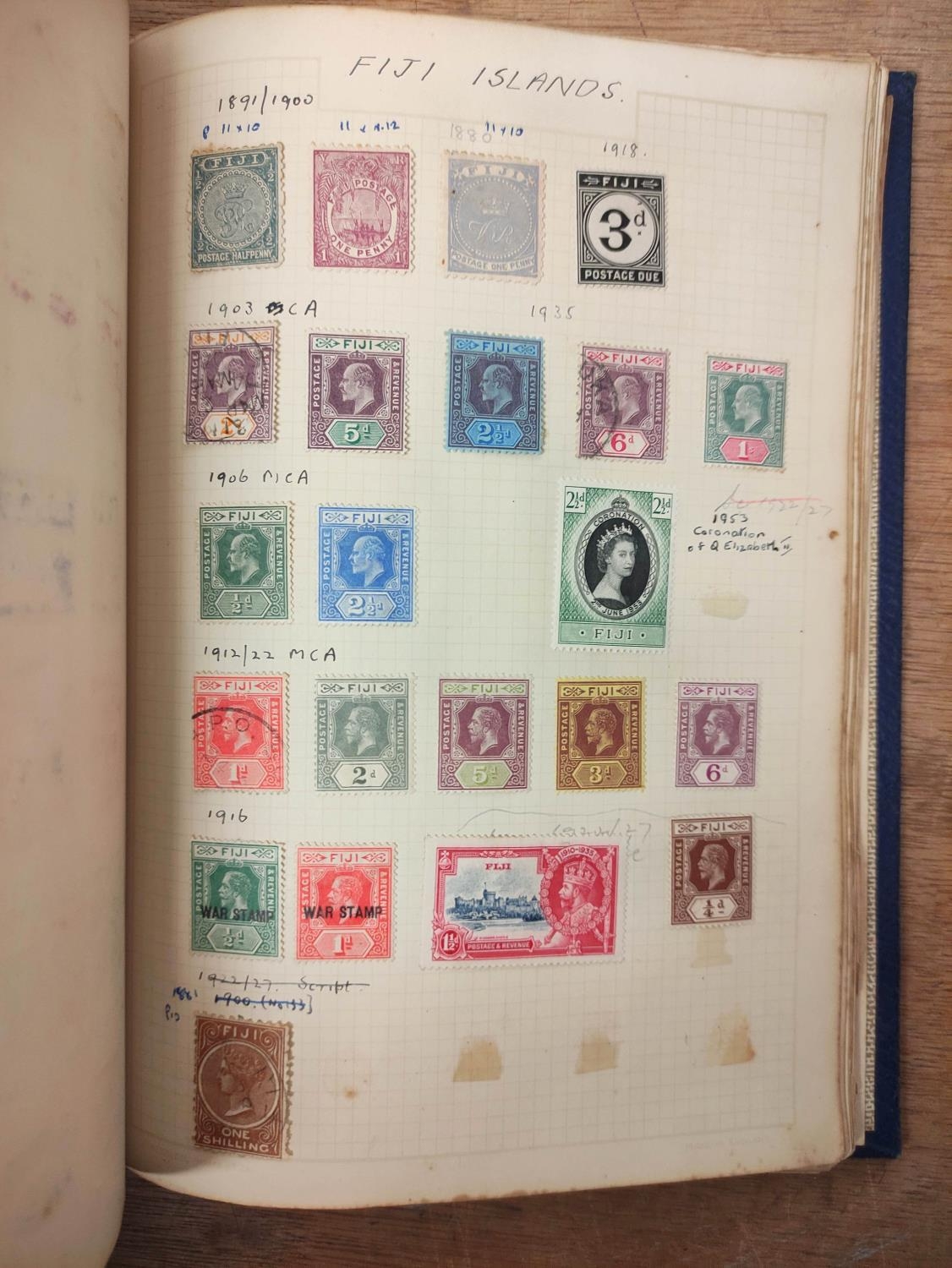 Three postage stamp albums of commonwealth and world issues to include 1870s-90s Cape of Good Hope - Image 11 of 14