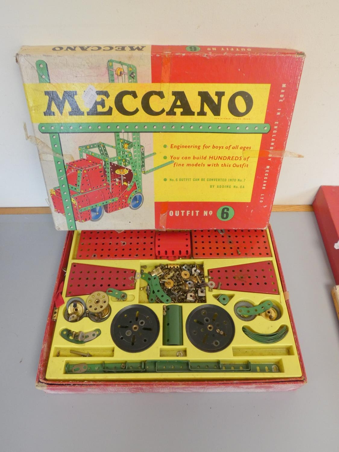 Meccano. Four construction kits to include Outfit No.6, Accessory Outfit No.6A, Outfit No.3 & an - Image 5 of 8