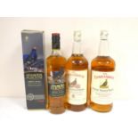 Three bottles of blended Scotch whisky to include THE FAMOUS GROUSE 75° proof 40 fl ozs, THE