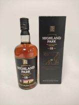 Highland Park 18 years old single malt Scotch whisky from the Orkney Islands, 70cl, 43% vol, boxed.