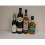HUNTERS GLEN 5 year old premium deluxe Scotch whisky 40% abv. 70cl, MORGANS SPICED rum 35% abv.