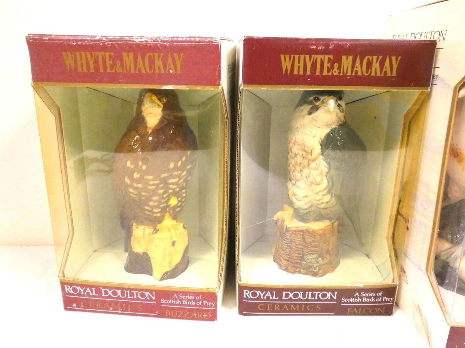Three Whyte and Mackay Scottish Birds of Prey decanters to include Osprey, Buzzard and Falcon, 35cl, - Image 2 of 3