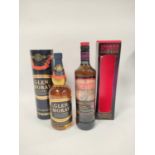Glen Moray single Speyside malt Scotch whisky, 70cl, 40% vol, tubed, with The Famous Grouse smoky