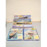 Group of model ship construction kits to include three sealed 1:600 scale Airfix sets to include R.