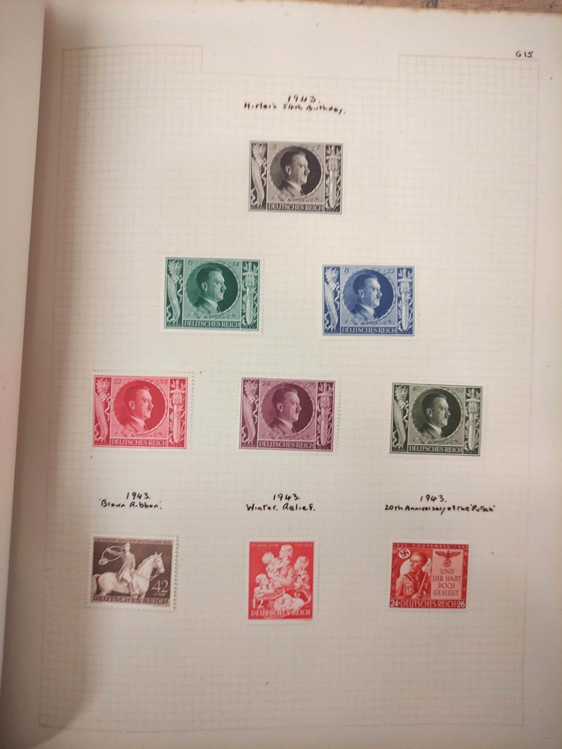 Collector's stamp album filled with German Third Reich and Dominion issues. - Image 2 of 5