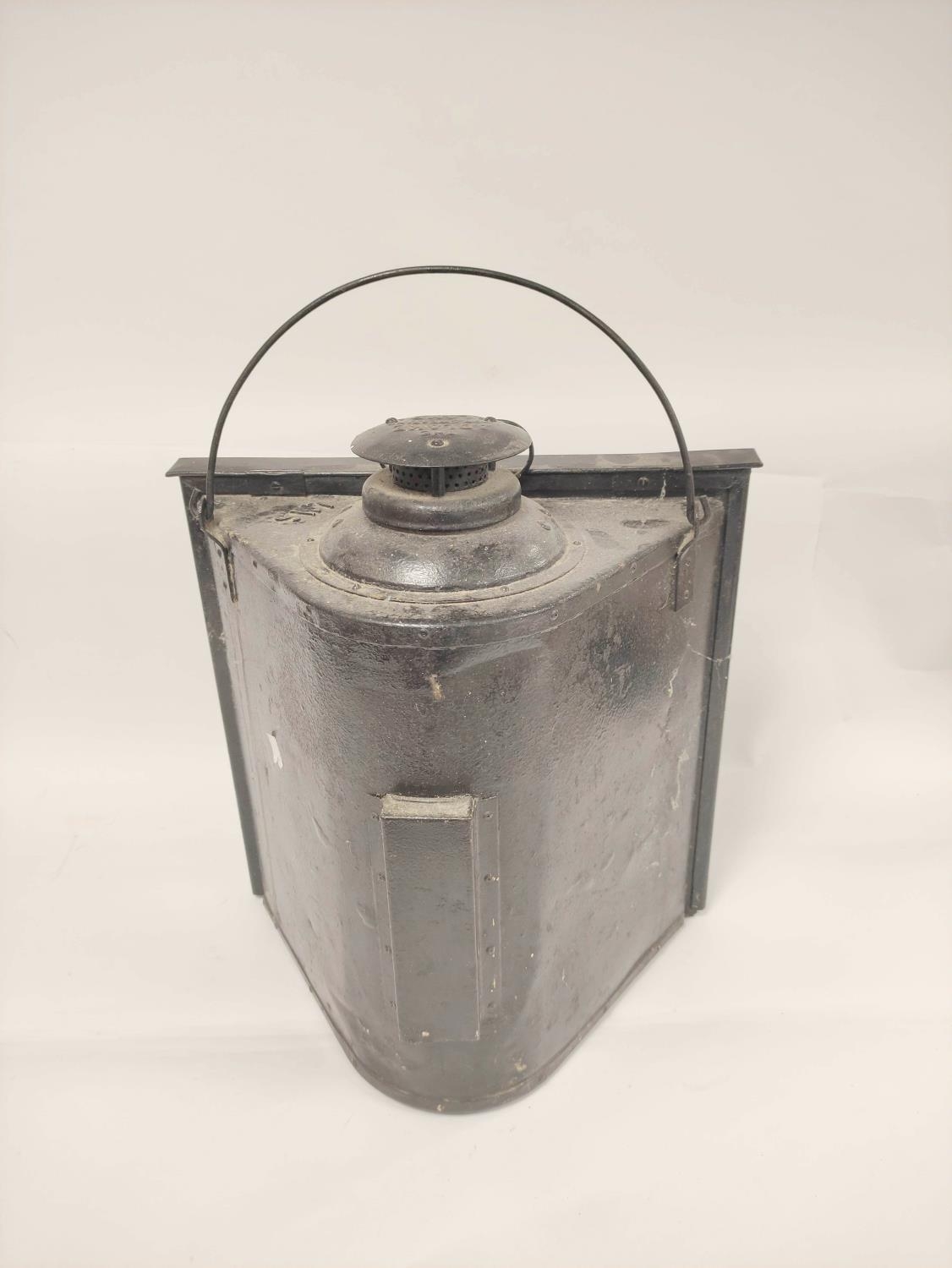 Railway lamp "The Adlake non sweating lamp" for LMS, contained in black painted carry case, - Image 4 of 4