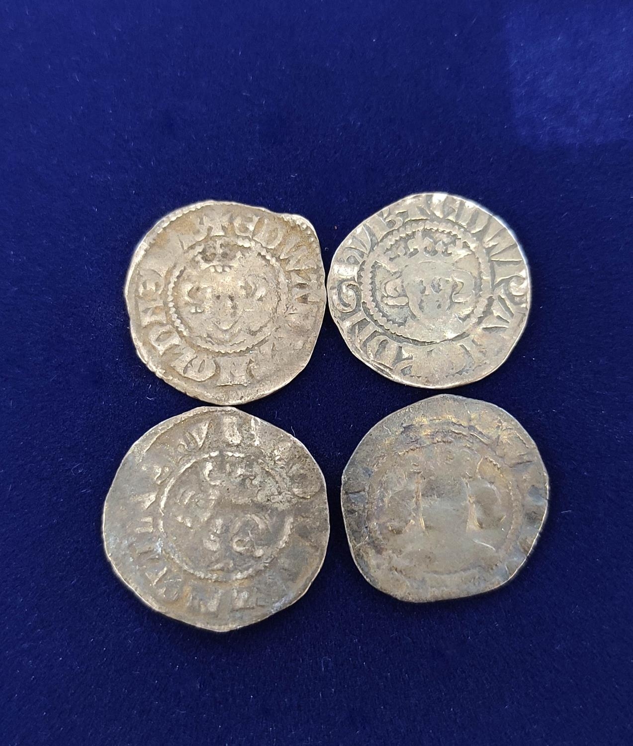 Plantagenet Coinage. Edward I (1272-1307) Four long cross silver hammered pennies to include
