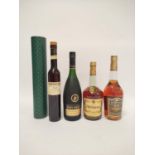 Hennessy very special cognac, 68cl, 40% vol, with Martell VS fine cognac, 70cl, 40% vol, Remy Martin