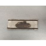 WW2 Third Reich Panzervernichtungsabzeichen Tank Destruction Badge in Silver. Issued example.