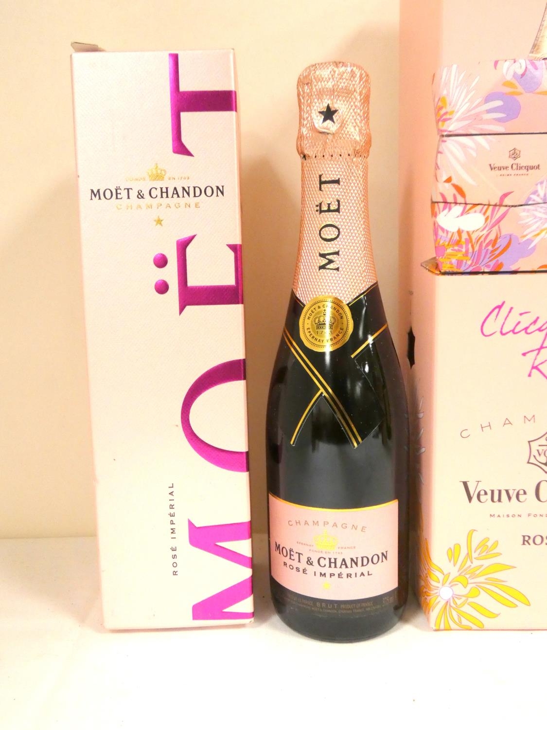 VEUVE CLICQUOT Rose Champagne 75cl 12.5% abv. and MOET ET CHANDON Rose Imperial Champagne 375ml 12%, - Image 2 of 4