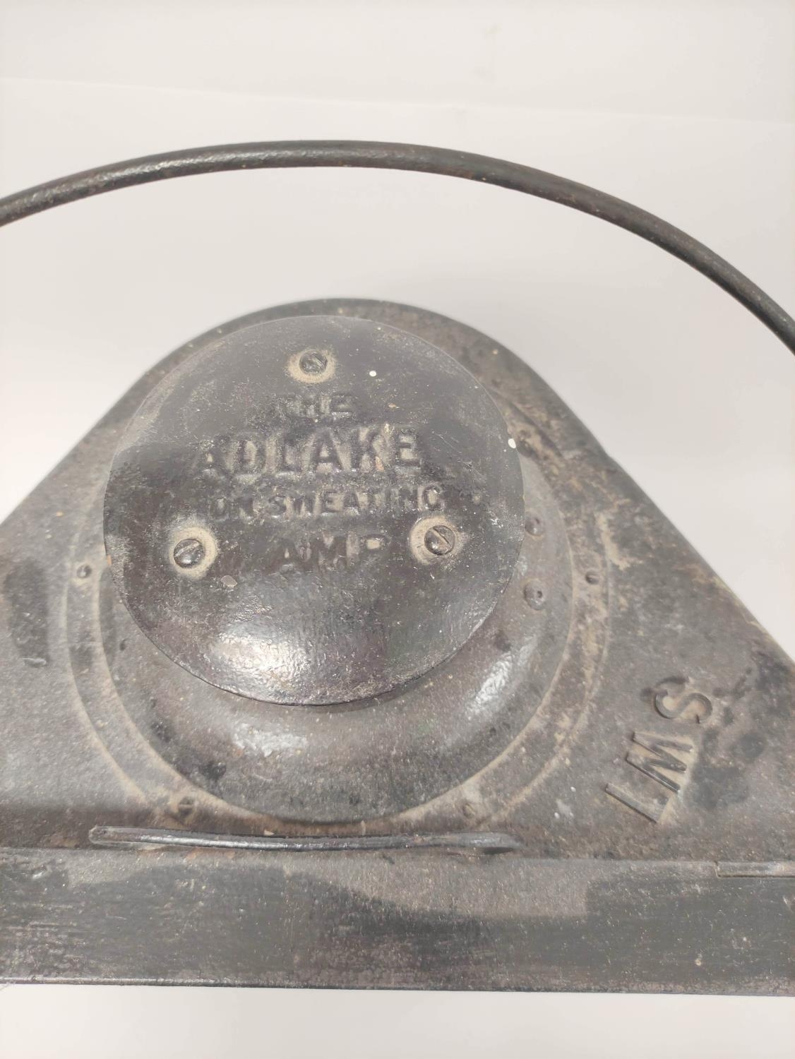 Railway lamp "The Adlake non sweating lamp" for LMS, contained in black painted carry case, - Image 3 of 4