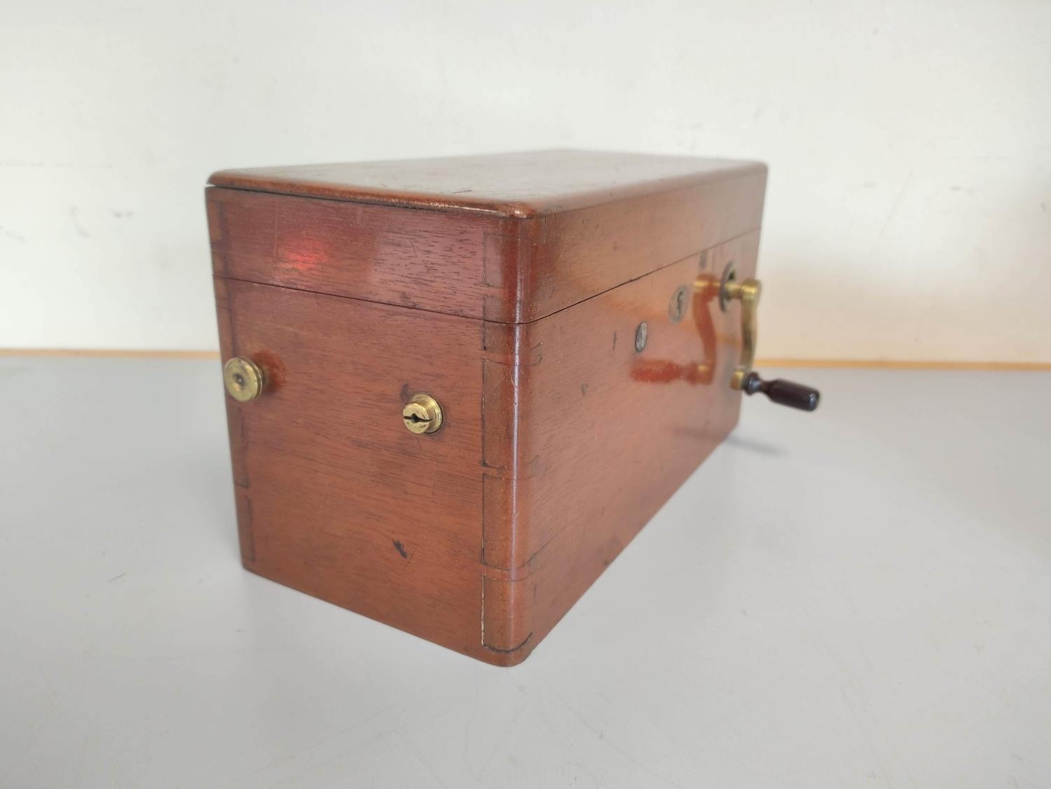 c1870s "Improved Patent Magneto Electric Machine For Nervous Diseases" in mahogany case with pull - Image 5 of 5