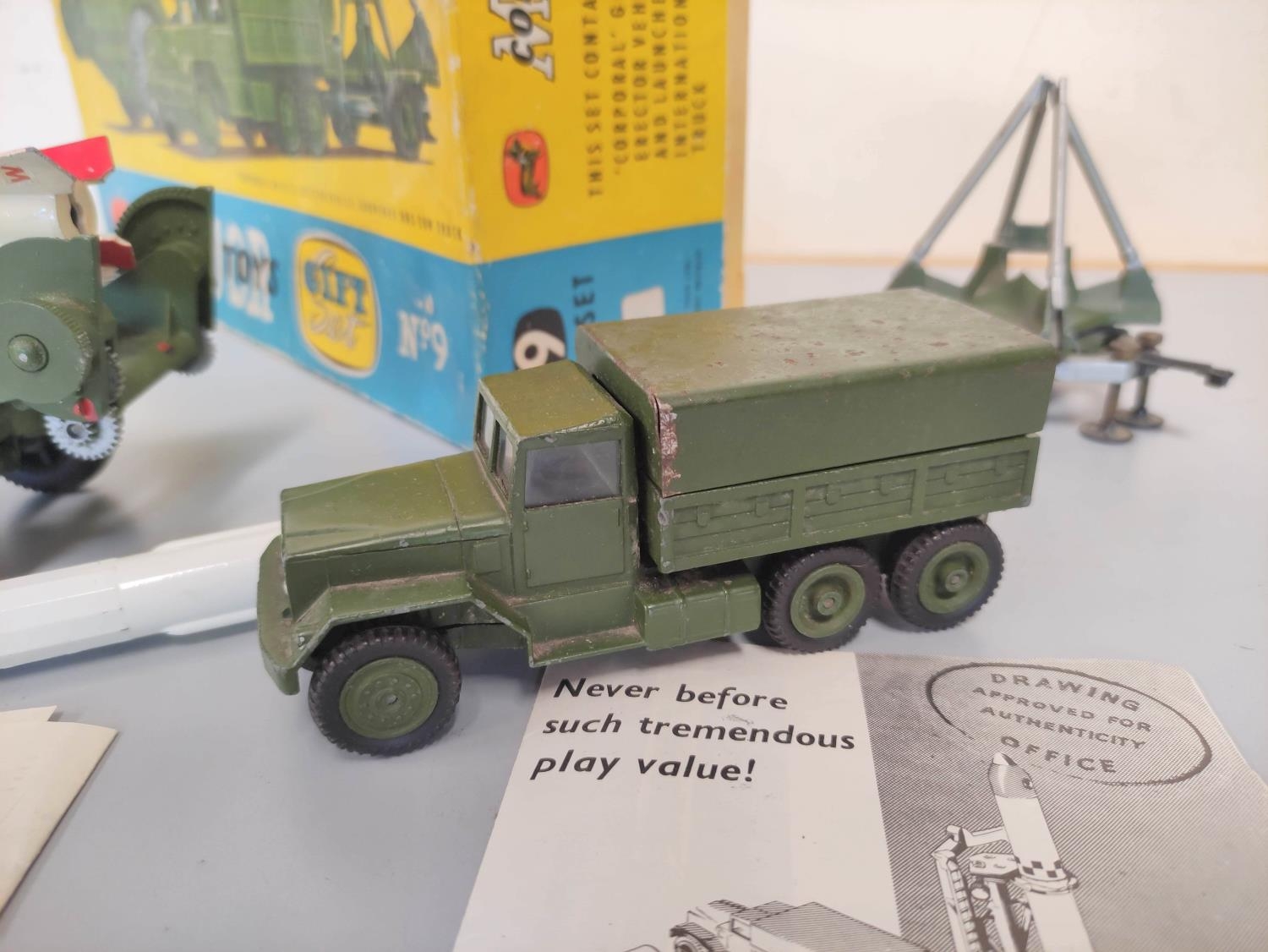 Corgi Toys. Major Gift Set No 9: 'Corporal' Missile, Erector Vehicle, Launcher and Town Truck. Boxed - Image 5 of 6