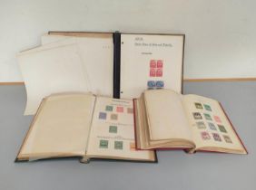 Three postage stamp albums to include an album of mint stamp sheets with examples from Aden, New