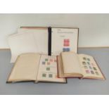 Three postage stamp albums to include an album of mint stamp sheets with examples from Aden, New