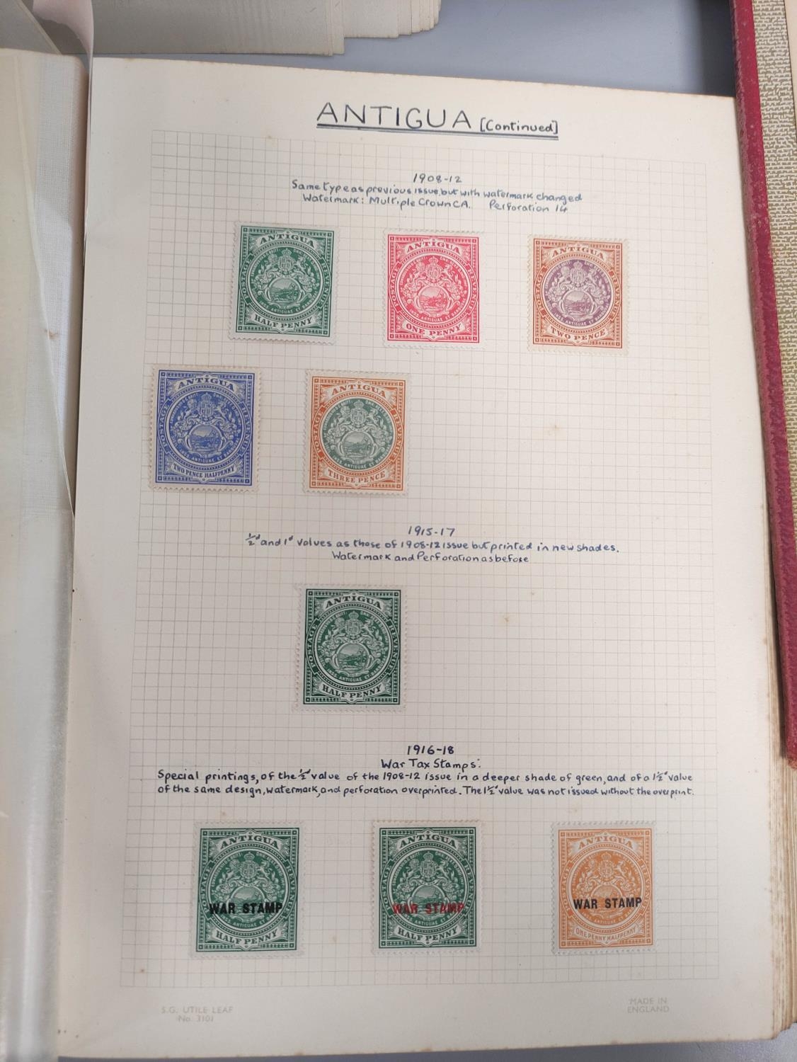 Three postage stamp albums to include an album of mint stamp sheets with examples from Aden, New - Image 2 of 21