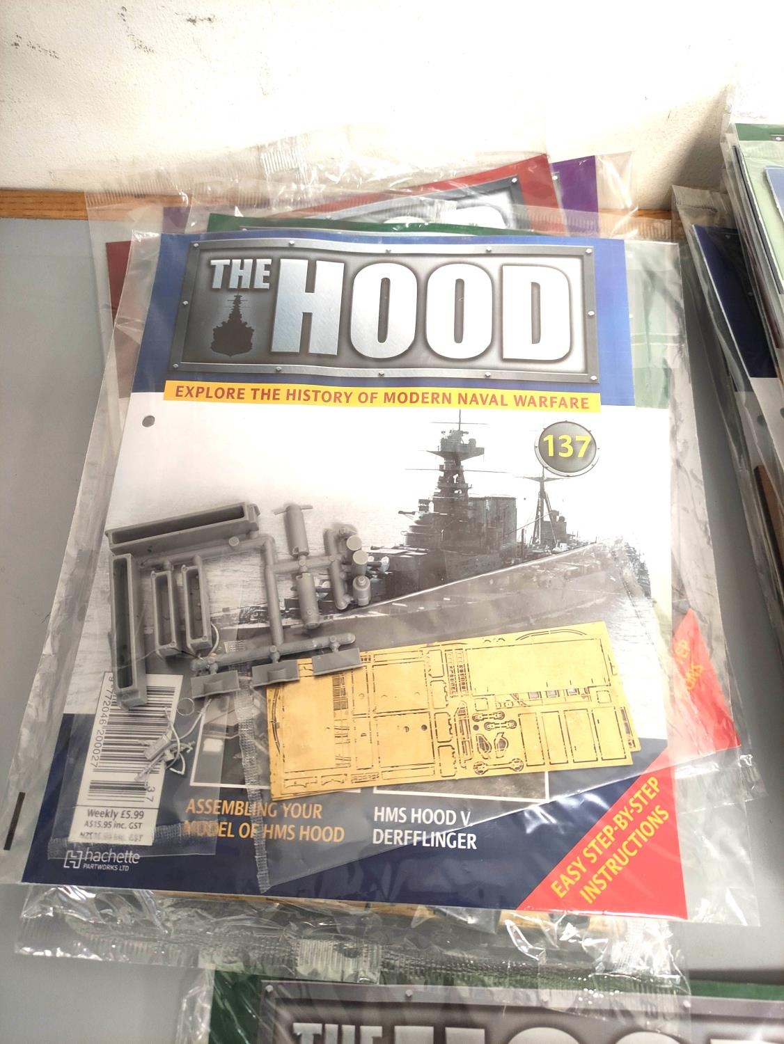 Hachette Partworks. HMS Hood 1:200 scale construction magazines issues 23, 42-44 & 113-140. - Image 6 of 6