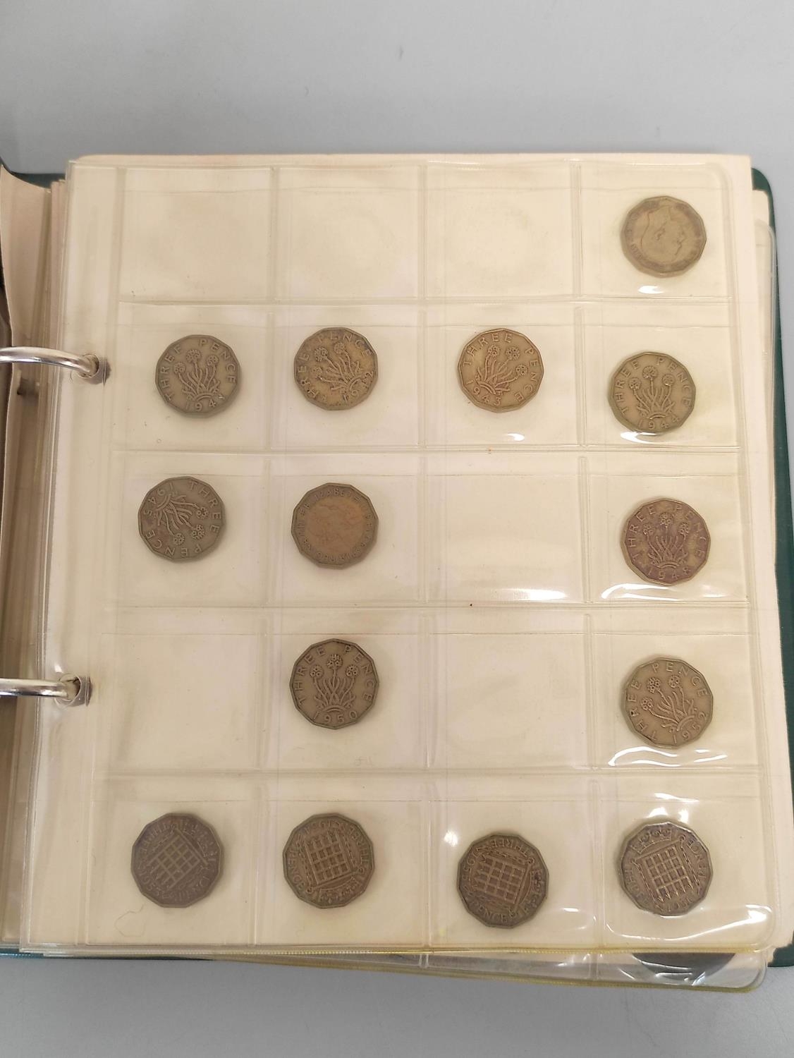 Two folders of British coinage ascending from pennies to shillings and to include Victorian- - Image 10 of 12