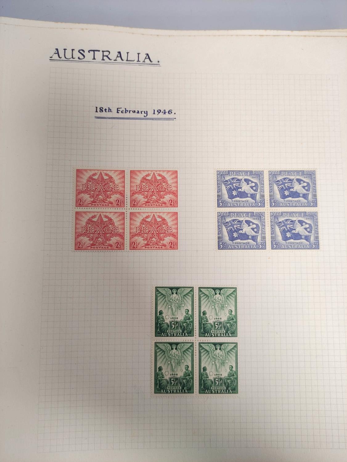 Three postage stamp albums to include an album of mint stamp sheets with examples from Aden, New - Image 20 of 21