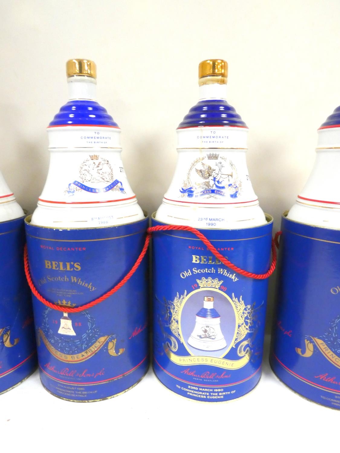 Five bottles of BELLS blended Scotch whisky to include three 1988 Princess Beatrice, and two 1990 - Image 3 of 4