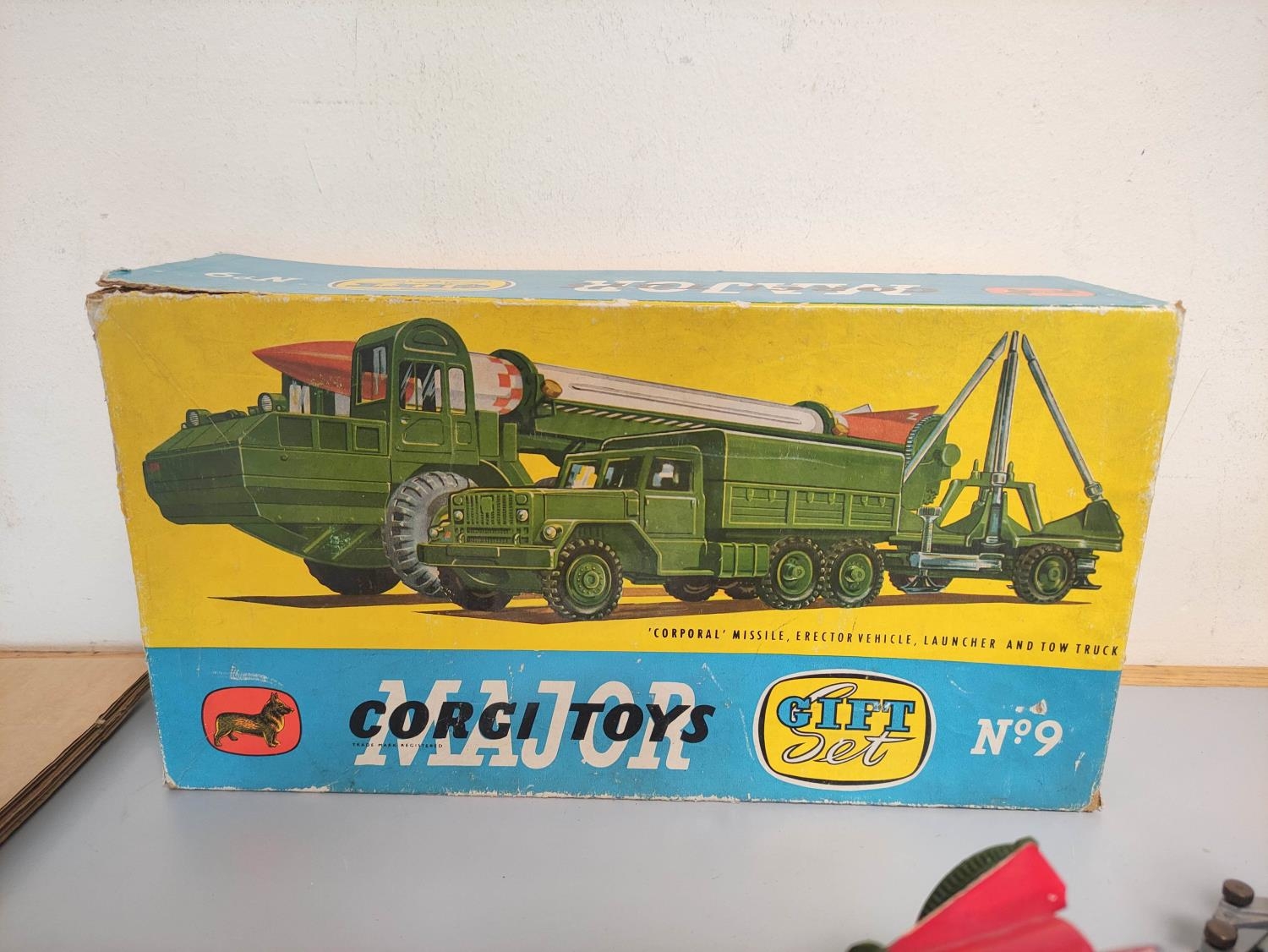 Corgi Toys. Major Gift Set No 9: 'Corporal' Missile, Erector Vehicle, Launcher and Town Truck. Boxed - Image 3 of 6