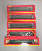 Hornby Railways. Five boxed 00 gauge rolling stock carriages to include an Ex-SR Unconverted open