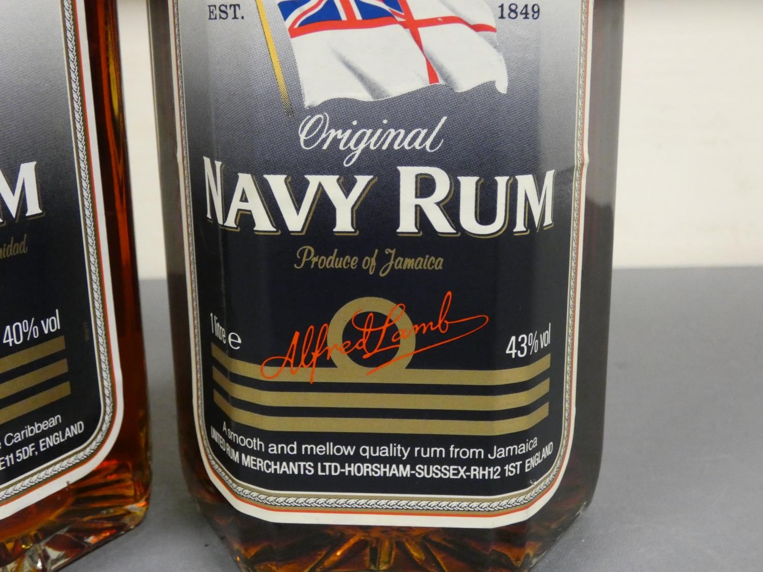 Two Imported bottles of Lamb's Navy Rum, Bottled circa 1980s, Imported by United rum merchants - Image 3 of 4