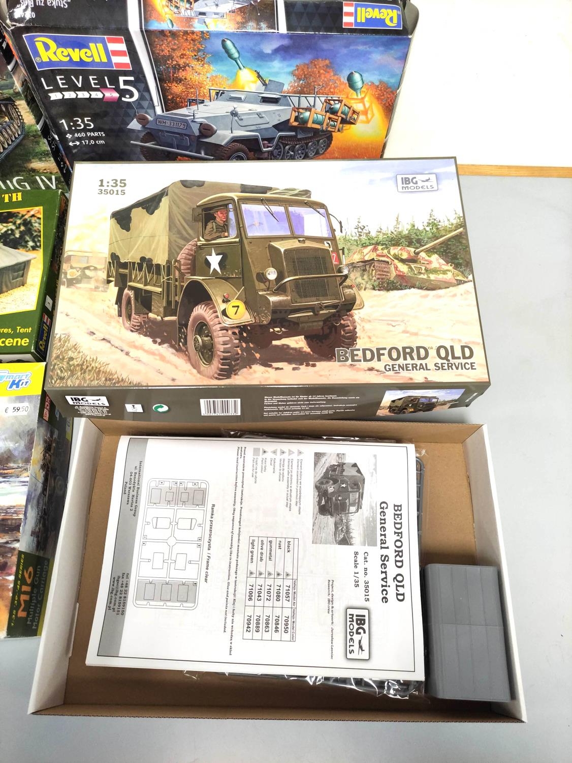 Six 1:35 scale boxed model construction kits to include a Revell Sd.Kfz.167 Stug IV 03255, a - Image 2 of 4