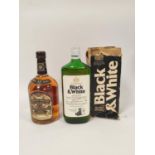 Black & White special blend of Buchanan's choice old Scotch whisky, Duty free square bottle,