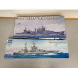 Trumpeter. Two boxed 1:350 scale model ships to include USS San Francisco CA-38 1942 No.05309, and