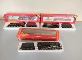 Hornby Railways. Three boxed locomotives to include R311 Patriot Class 5XP 4-6-0 'Duke Of