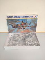Tamiya. Boxed 1:48 scale Avro Lancaster model aircraft construction kit No.112.
