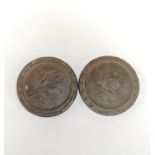 United Kingdom. George III 1797 Cartwheel Twopence coins (2d) both Soho mint. (2)