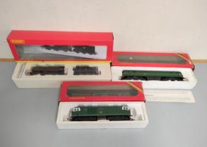 Hornby Railways. Three boxed 00 gauge locomotives to include BR 0-6-0 Class QI No 33020. Weathered