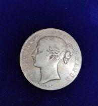 United Kingdom. Victoria 1847 crown. Mintage 141,000. KM.741 S.3882. VG