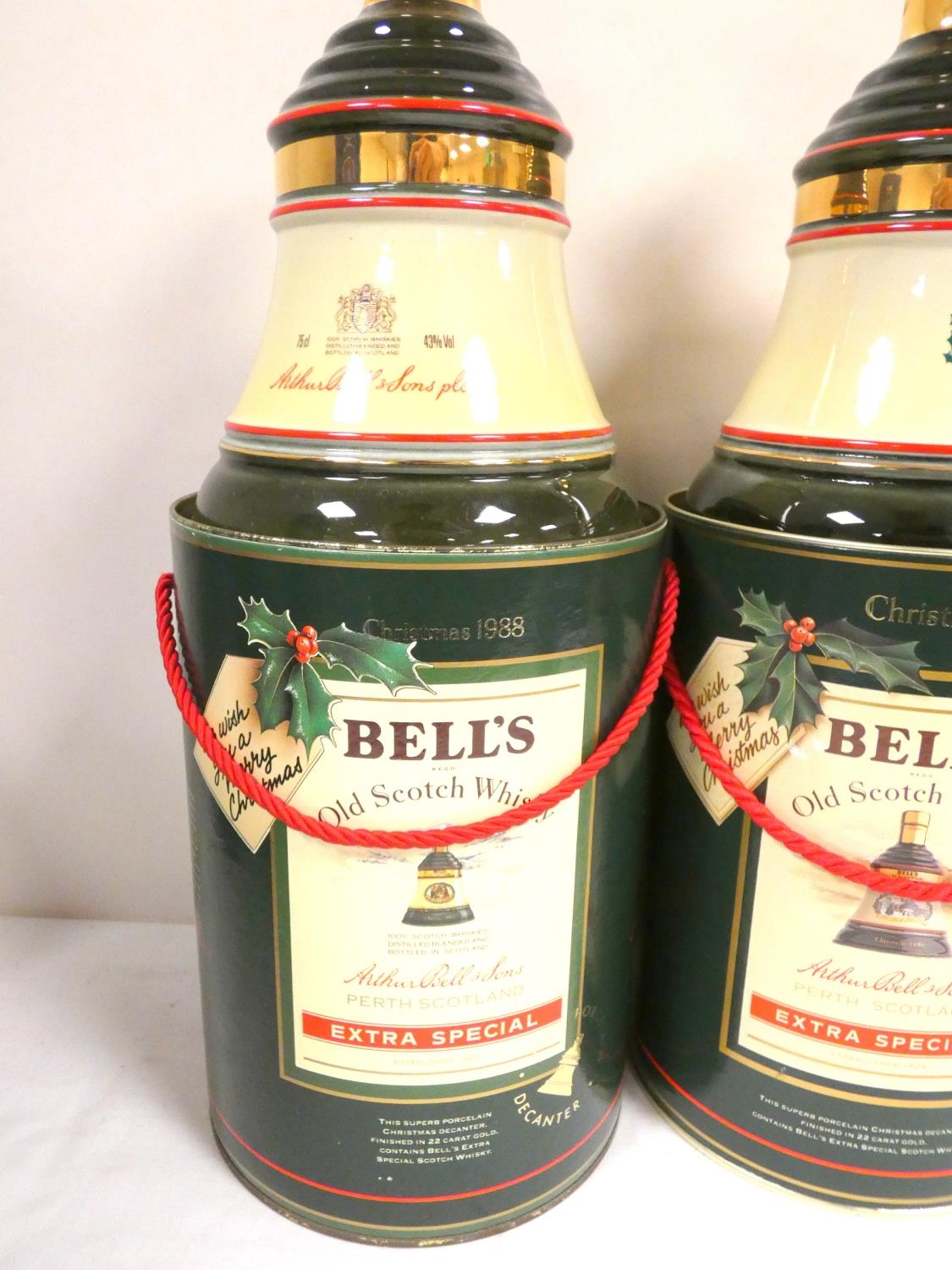 Three bottles of BELLS blended Scotch whisky to include Christmas 1988 and Christmas 1989 and - Image 2 of 3
