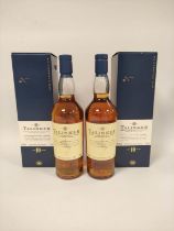 Two bottles of Talisker 10 years old, the only single malt Scotch whisky from the Isle of Skye,