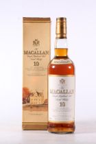 MACALLAN 10 year old single malt Scotch whisky, old style cream and gilt label, 40% abv., 70cl,